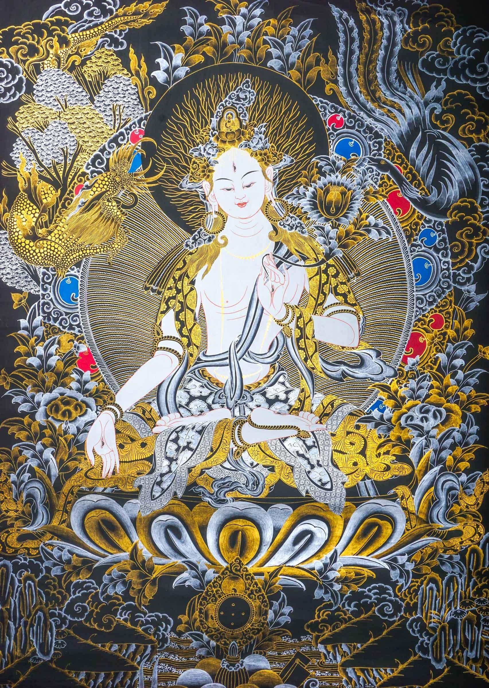 Master Piece Thangka Painting - White Tara