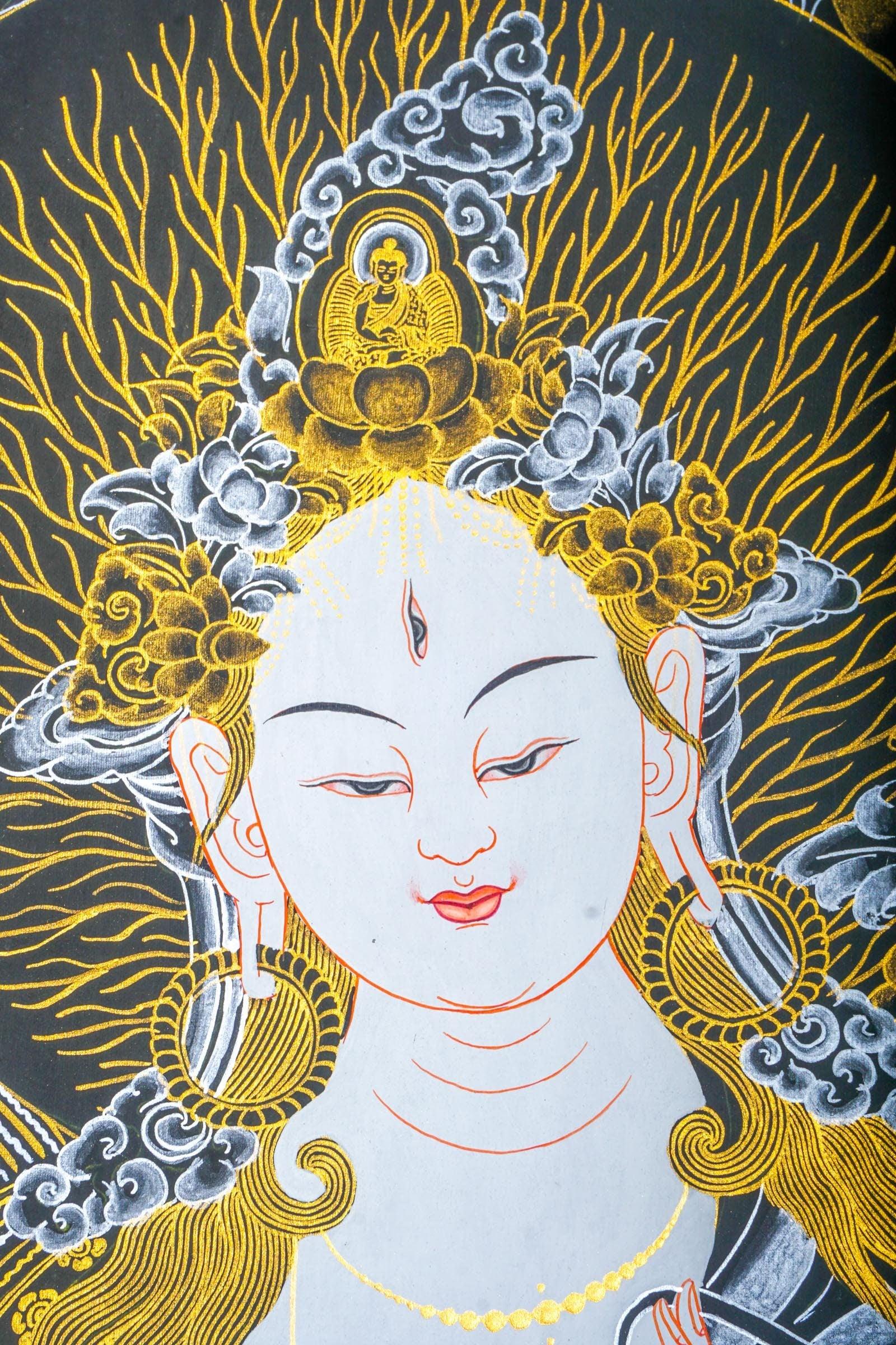 Master Piece Thangka Painting - White Tara - Himalayas Shop