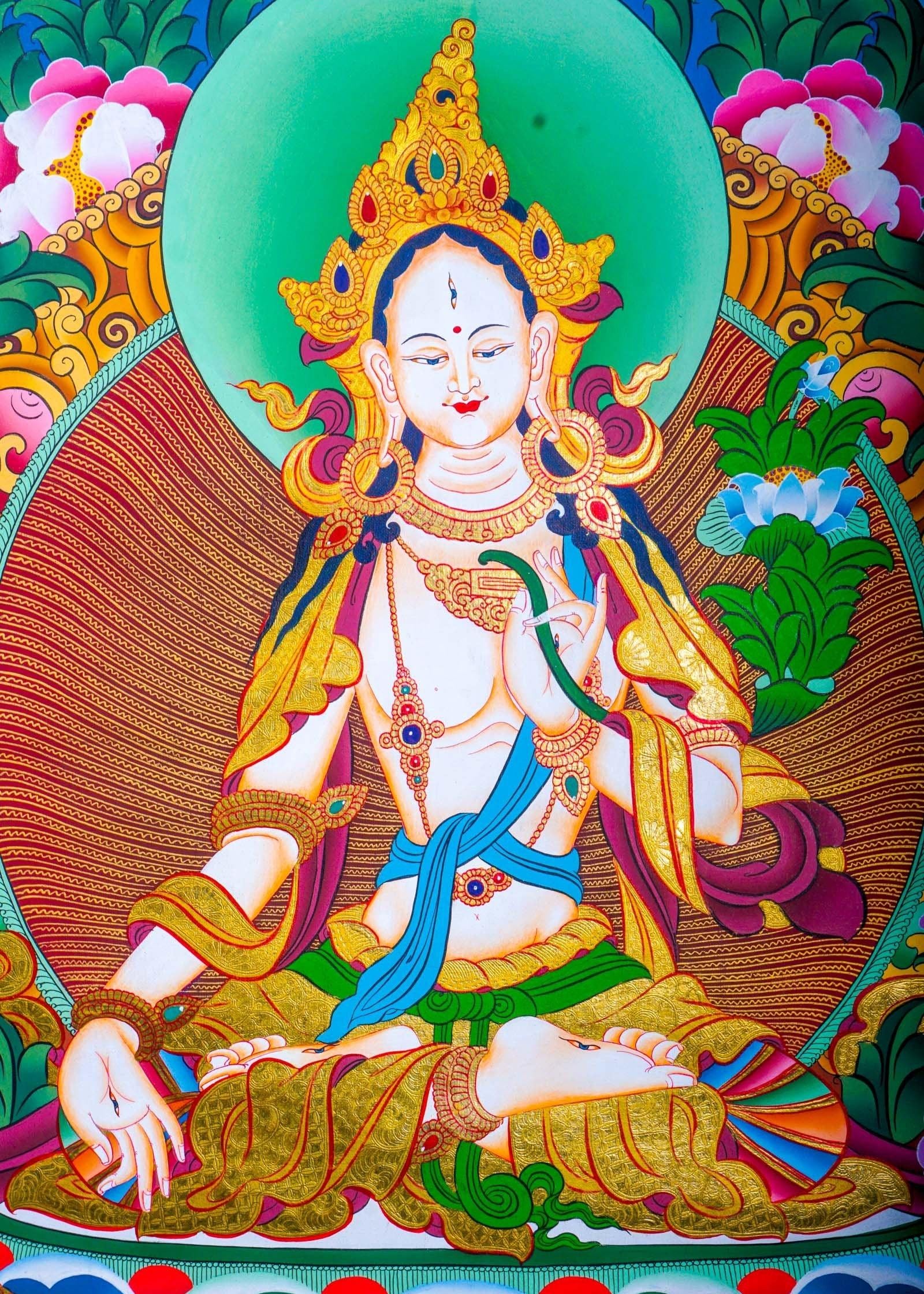 White Tara Thangka - Liberator For Meditational Practice and Spiritual Gifts