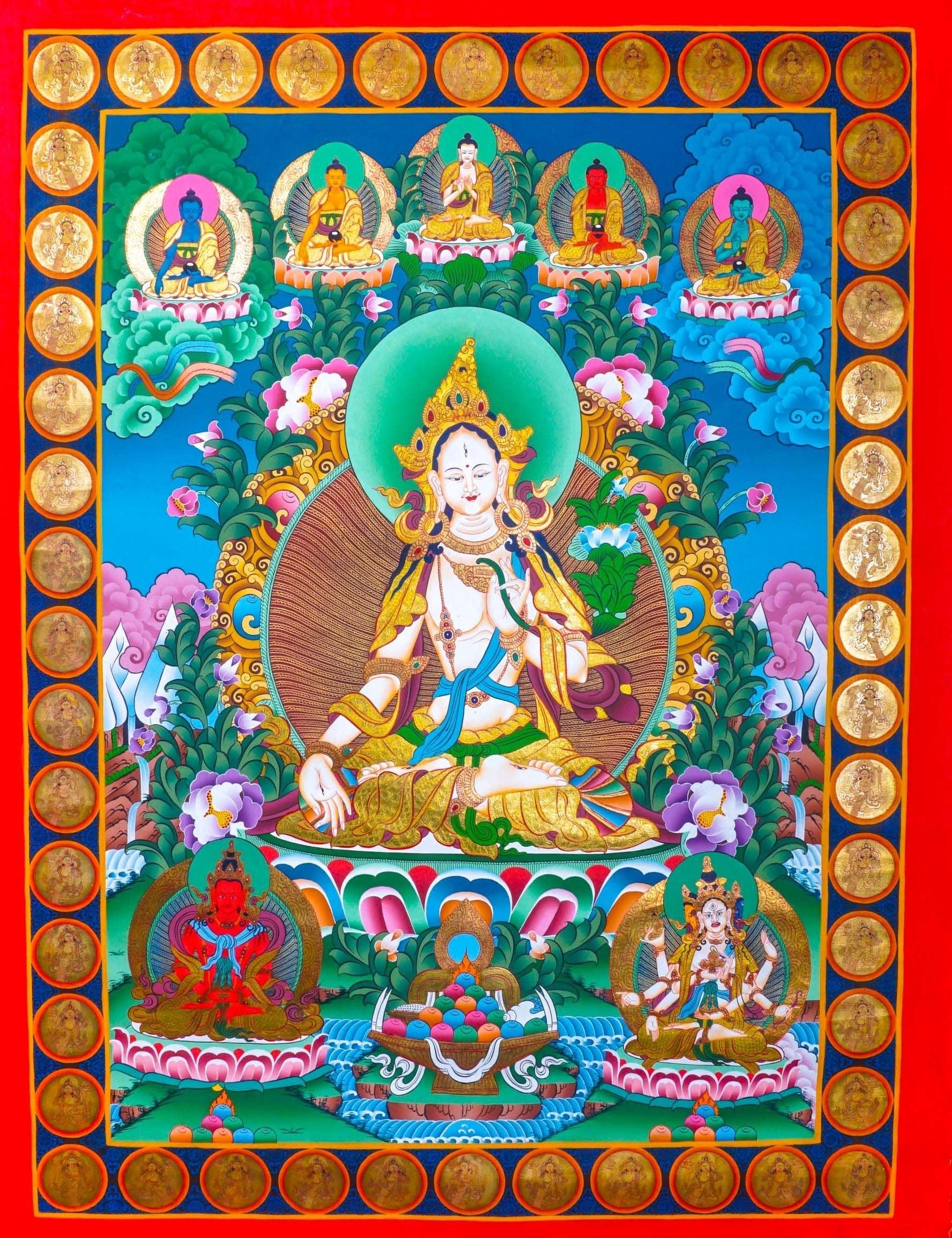 White Tara Thangka - Liberator For Meditational Practice and Spiritual Gifts