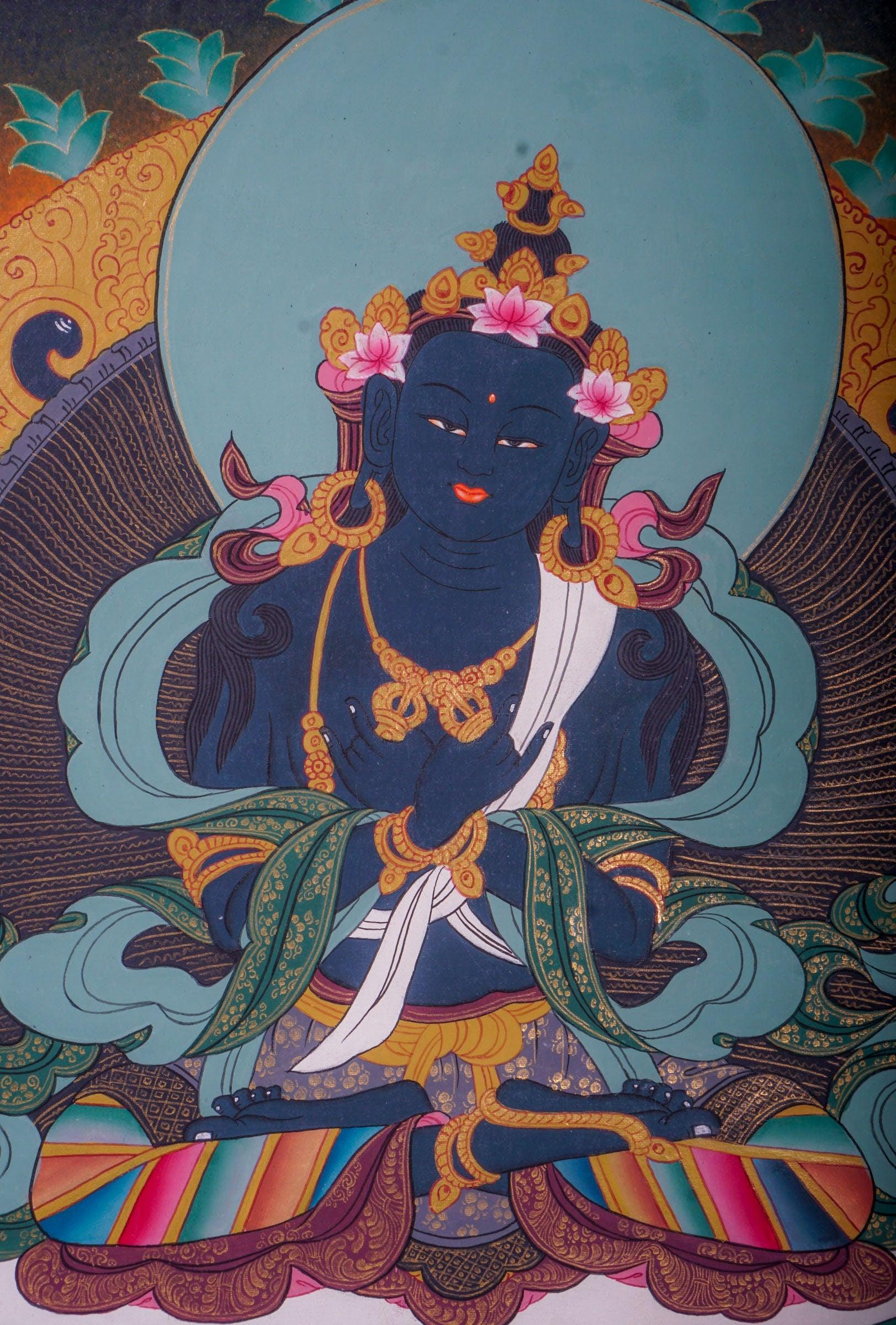Thangka of Vajradhara Painting For Meditational Practice and Spiritual Gifts