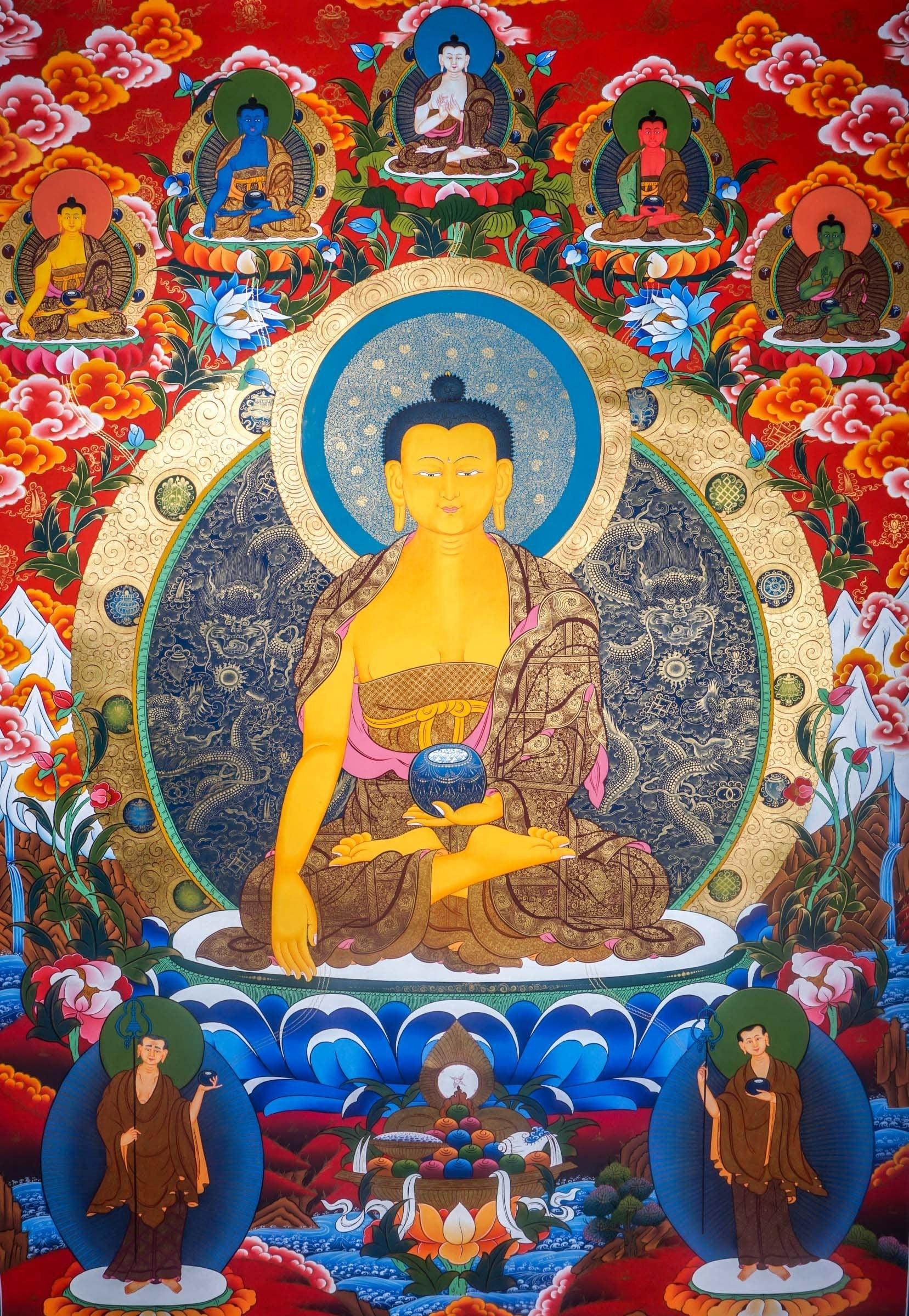 Thangka Painting of Shakyamuni Buddha - Himalayas Shop