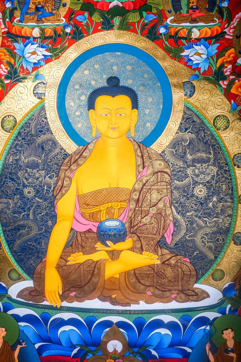 Thangka Painting of Shakyamuni Buddha - Himalayas Shop