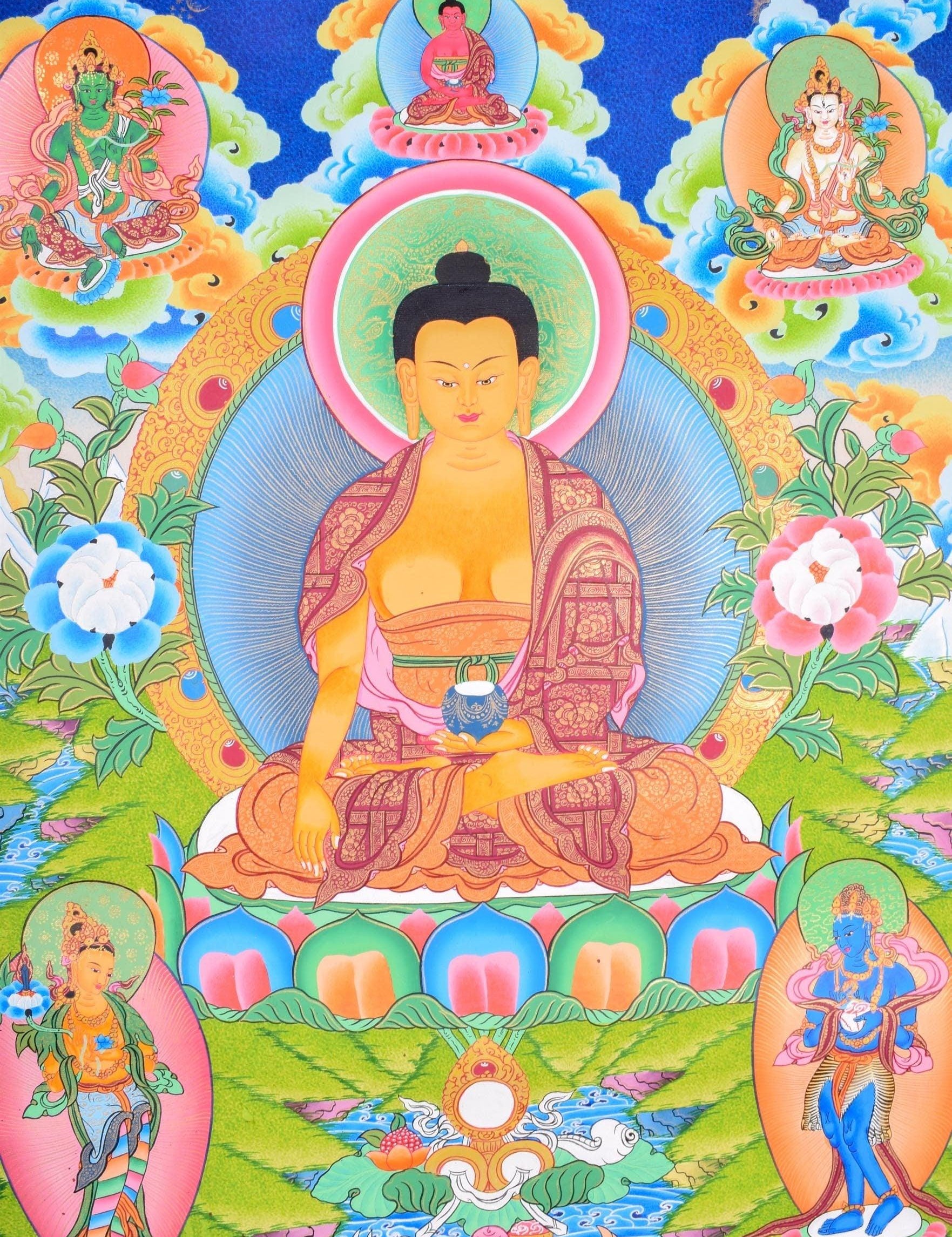  Authentic Tibetan Thangka Painting of Shakyamuni Buddha