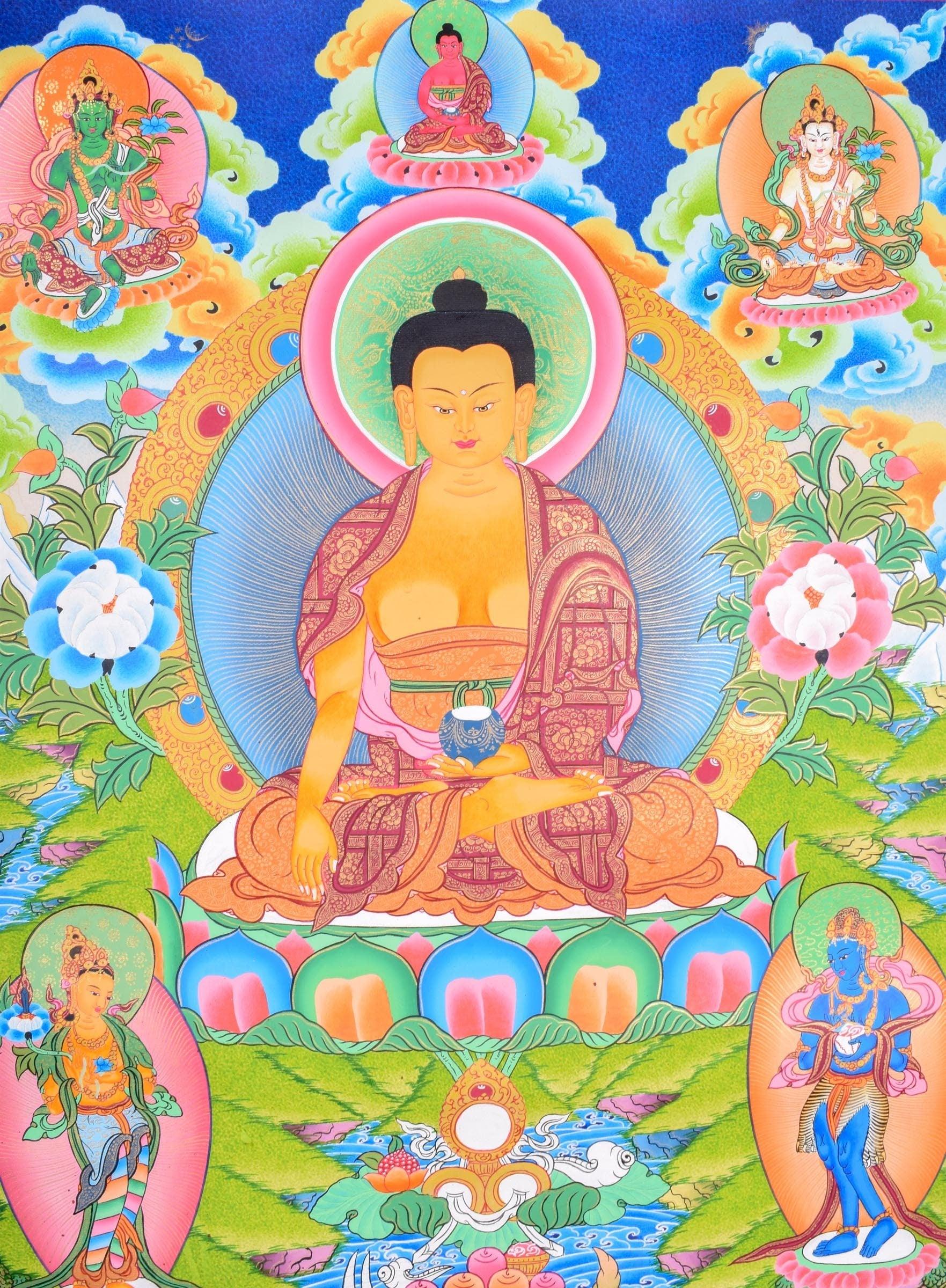  Authentic Tibetan Thangka Painting of Shakyamuni Buddha