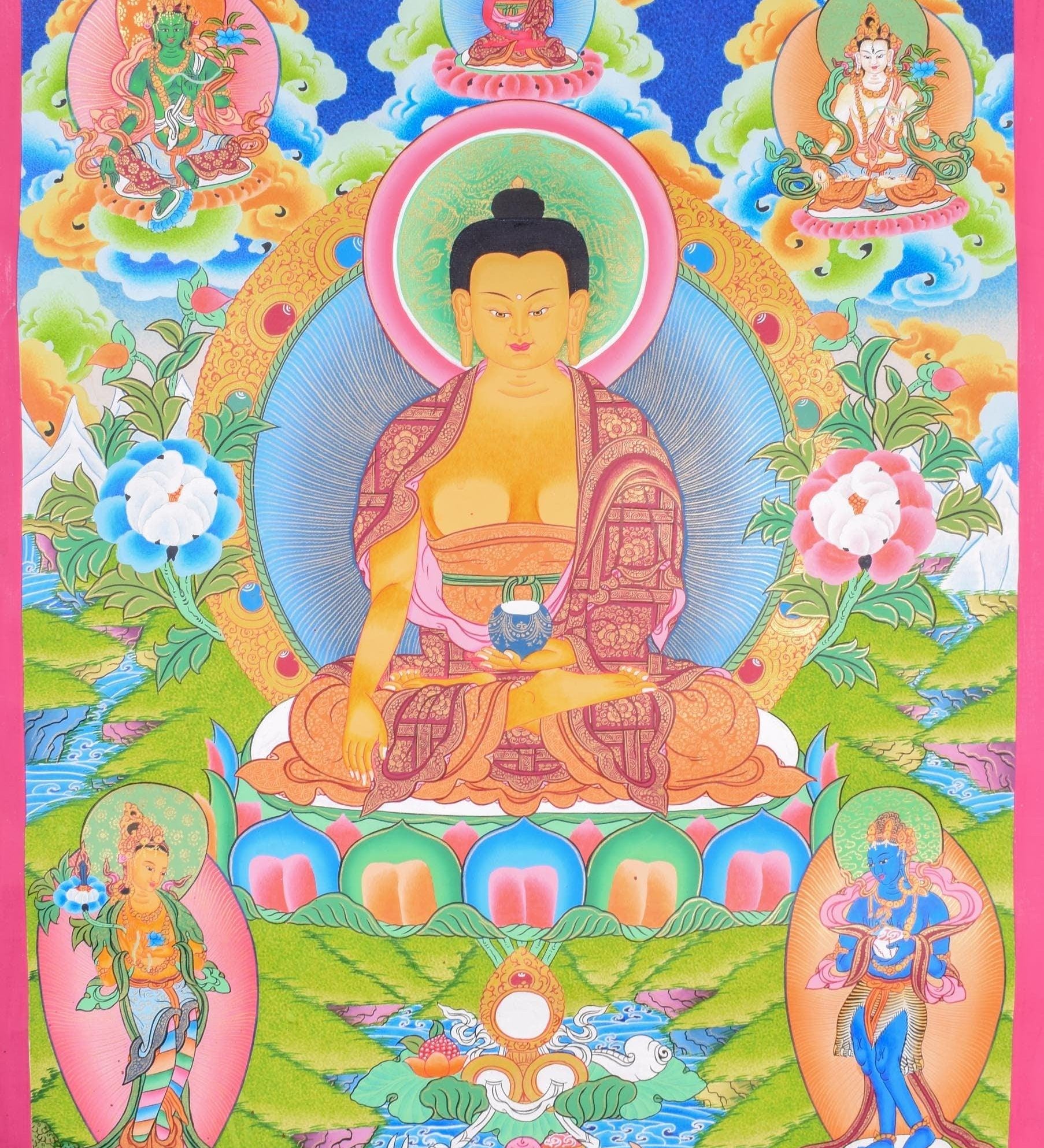  Authentic Tibetan Thangka Painting of Shakyamuni Buddha