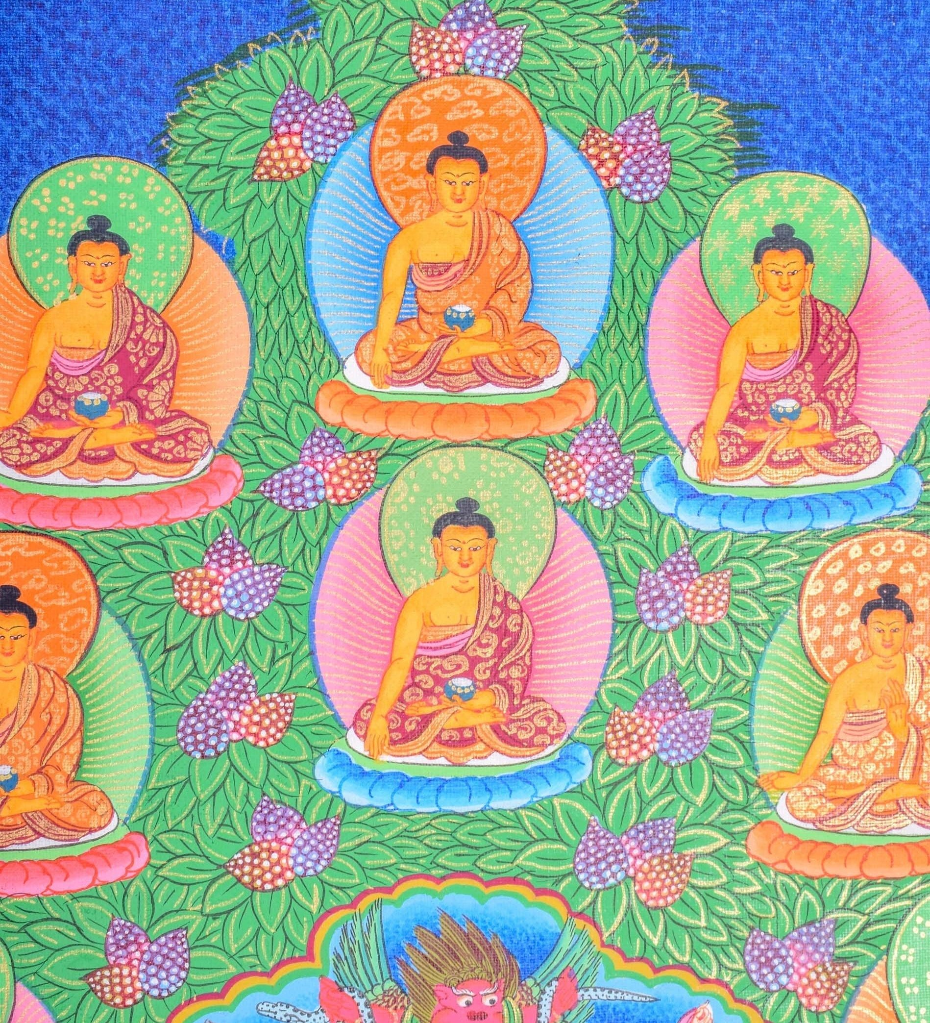 35 Buddha Thanka Art with Shakyamuni - Himalayas Shop