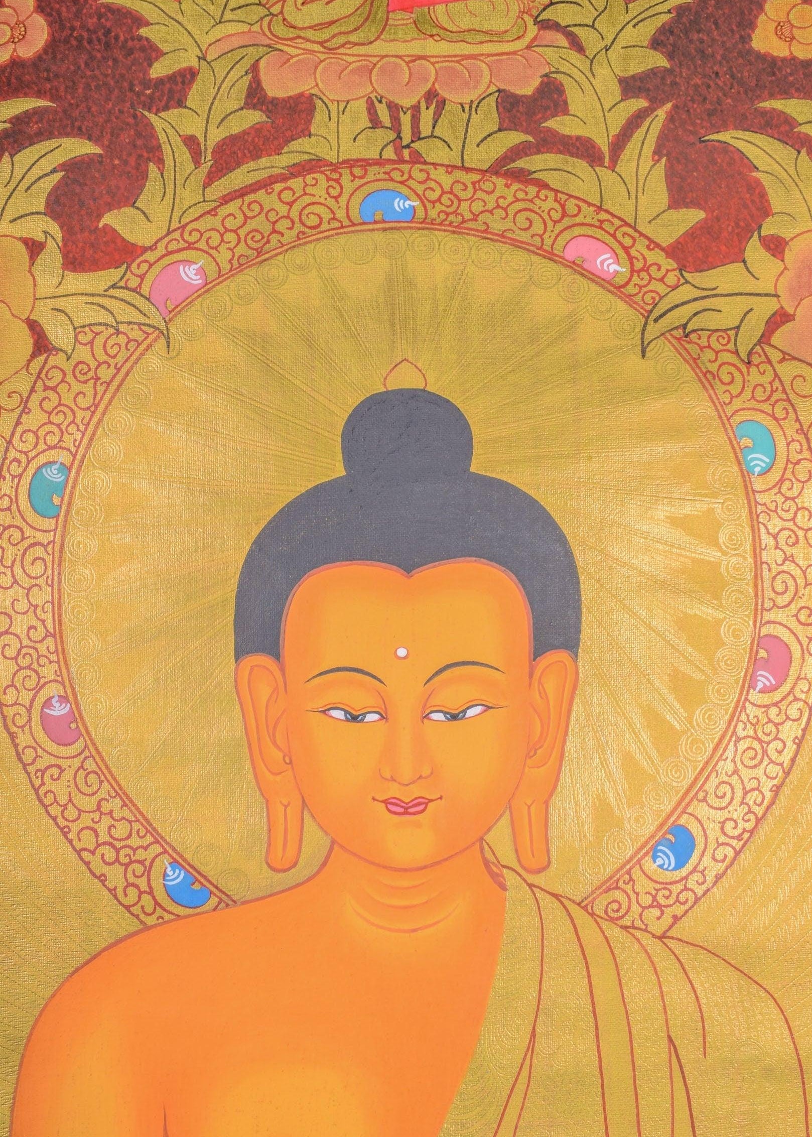 Thangka Painting of Shakyamuni Buddha - Himalayas Shop
