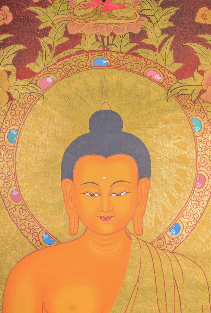 Thangka Painting of Shakyamuni Buddha - Himalayas Shop