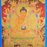 Thangka Painting of Shakyamuni Buddha - Himalayas Shop