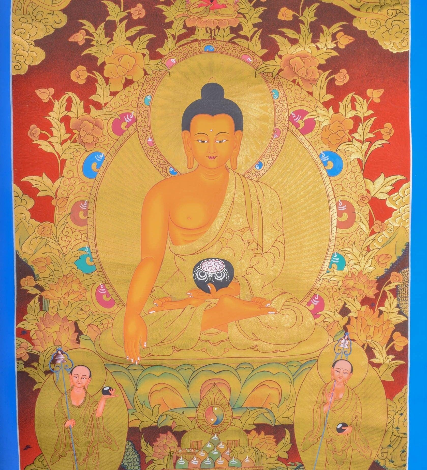 Thangka Painting of Shakyamuni Buddha - Himalayas Shop