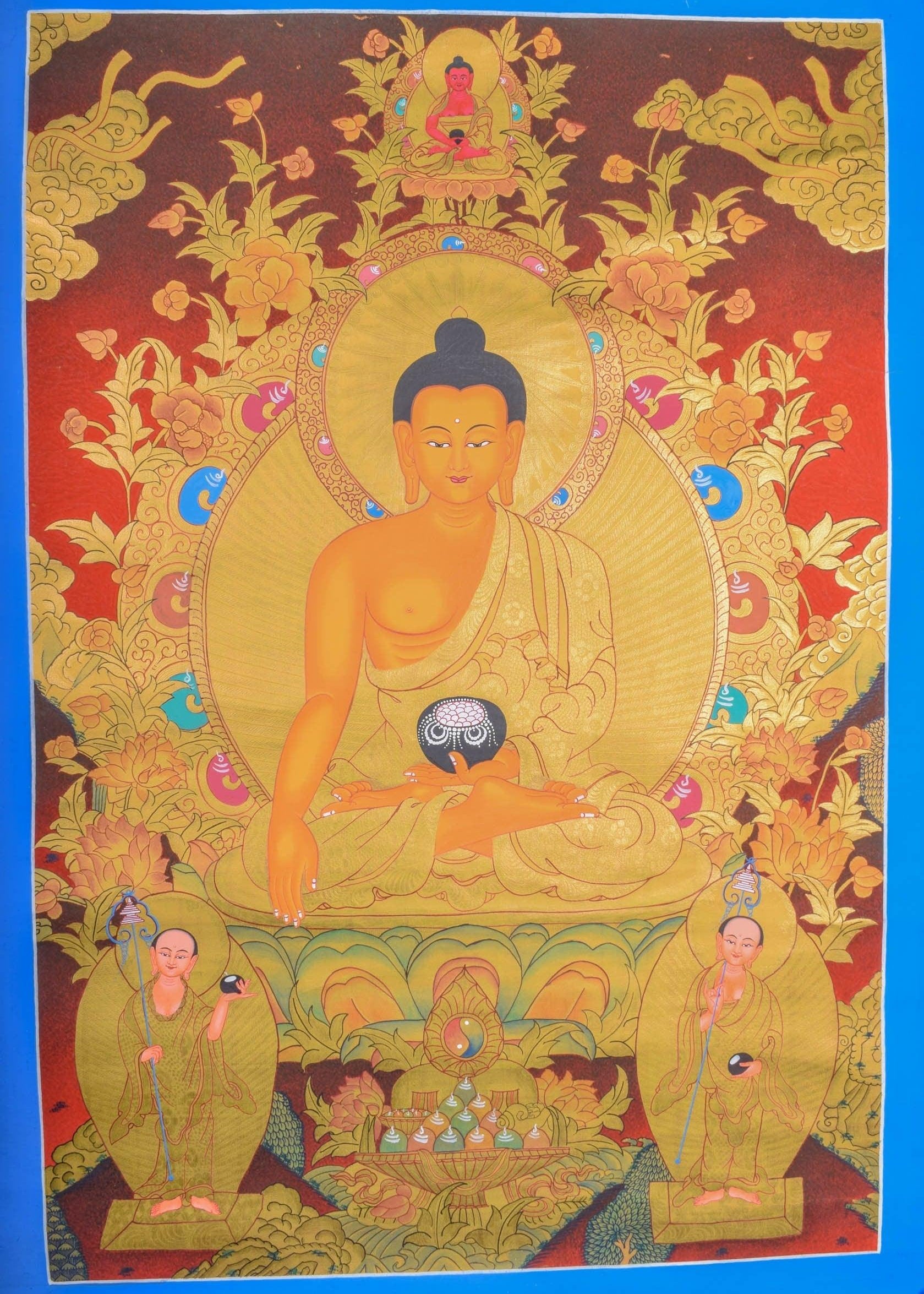 Thangka Painting of Shakyamuni Buddha - Himalayas Shop