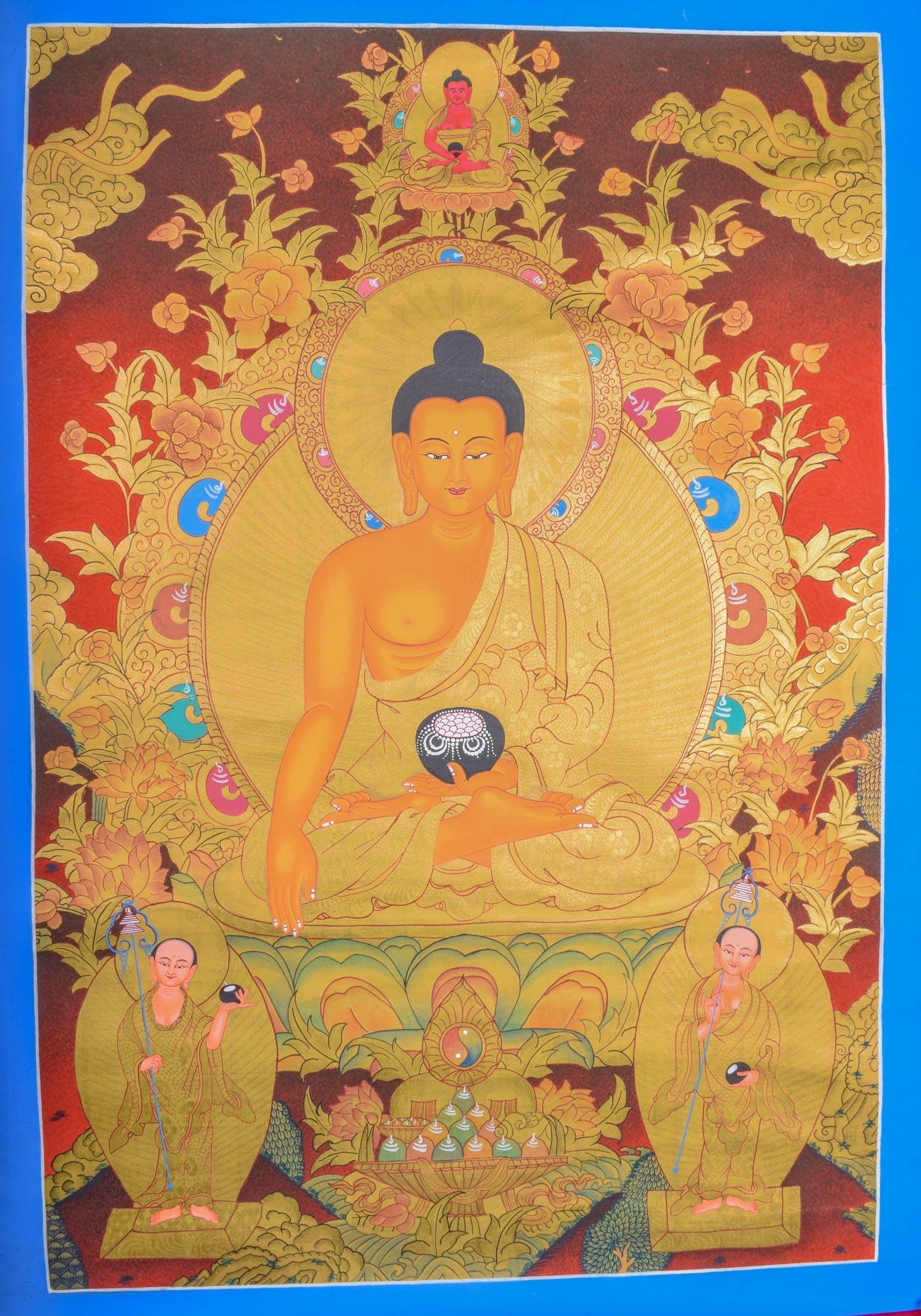 Thangka Painting of Shakyamuni Buddha - Himalayas Shop