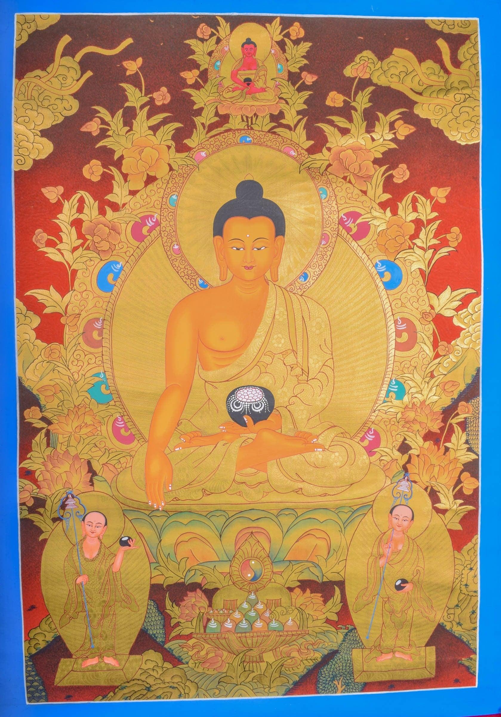 Thangka Painting of Shakyamuni Buddha - Himalayas Shop