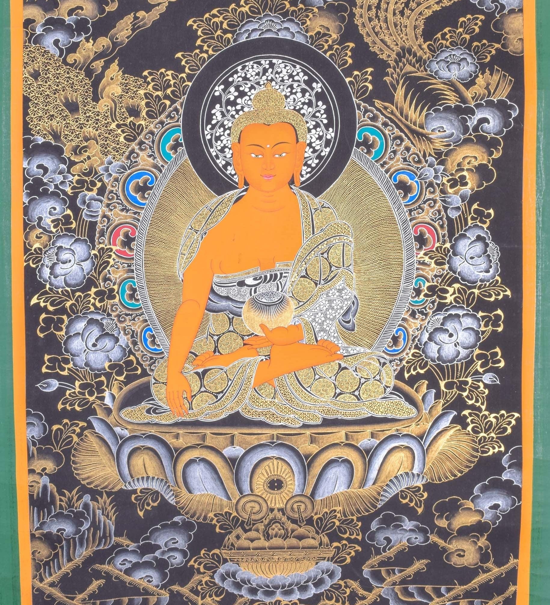 Shakyamuni  Buddha Thangka from Nepal - Himalayas Shop