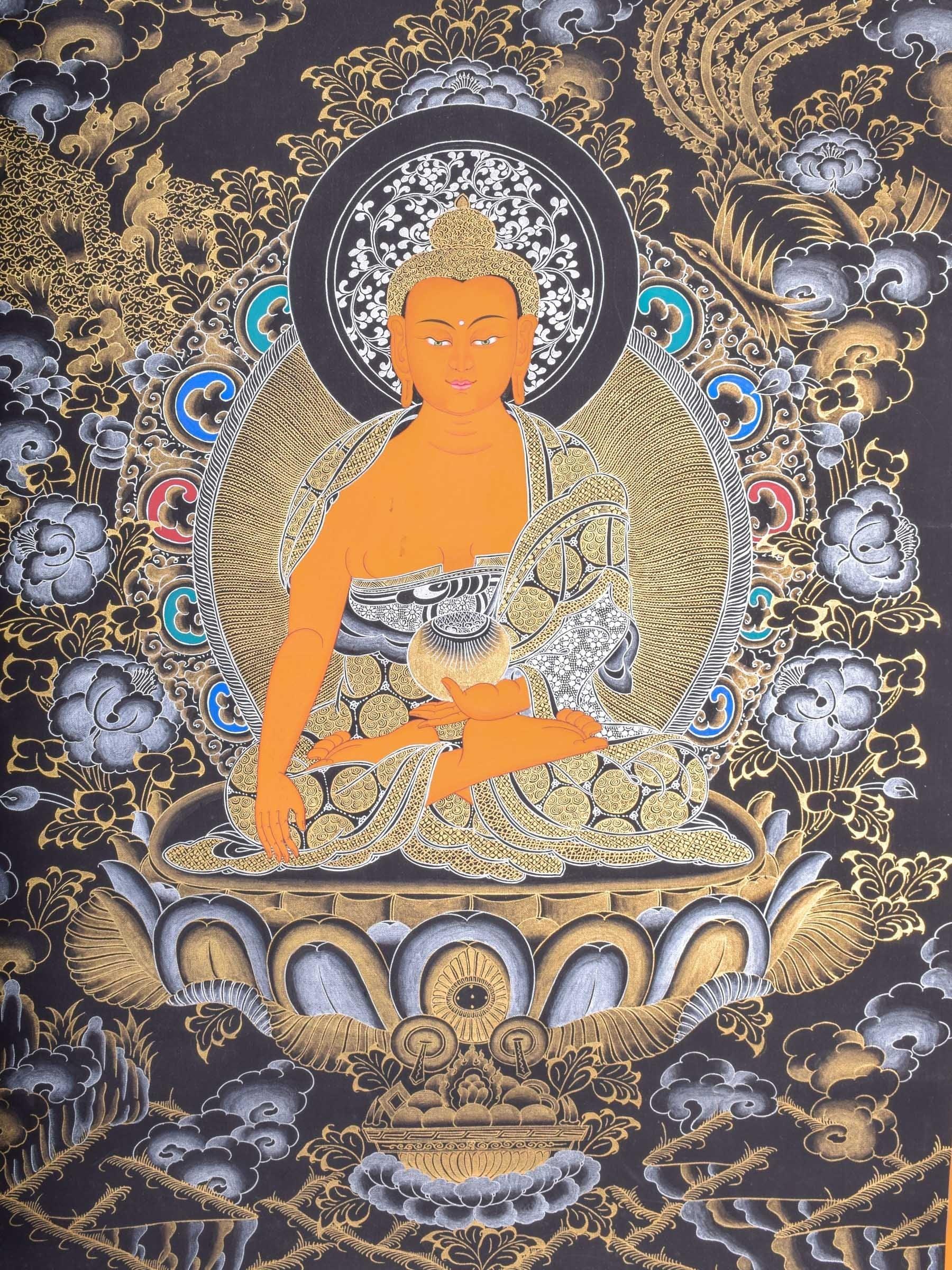 Shakyamuni  Buddha Thangka from Nepal - Himalayas Shop
