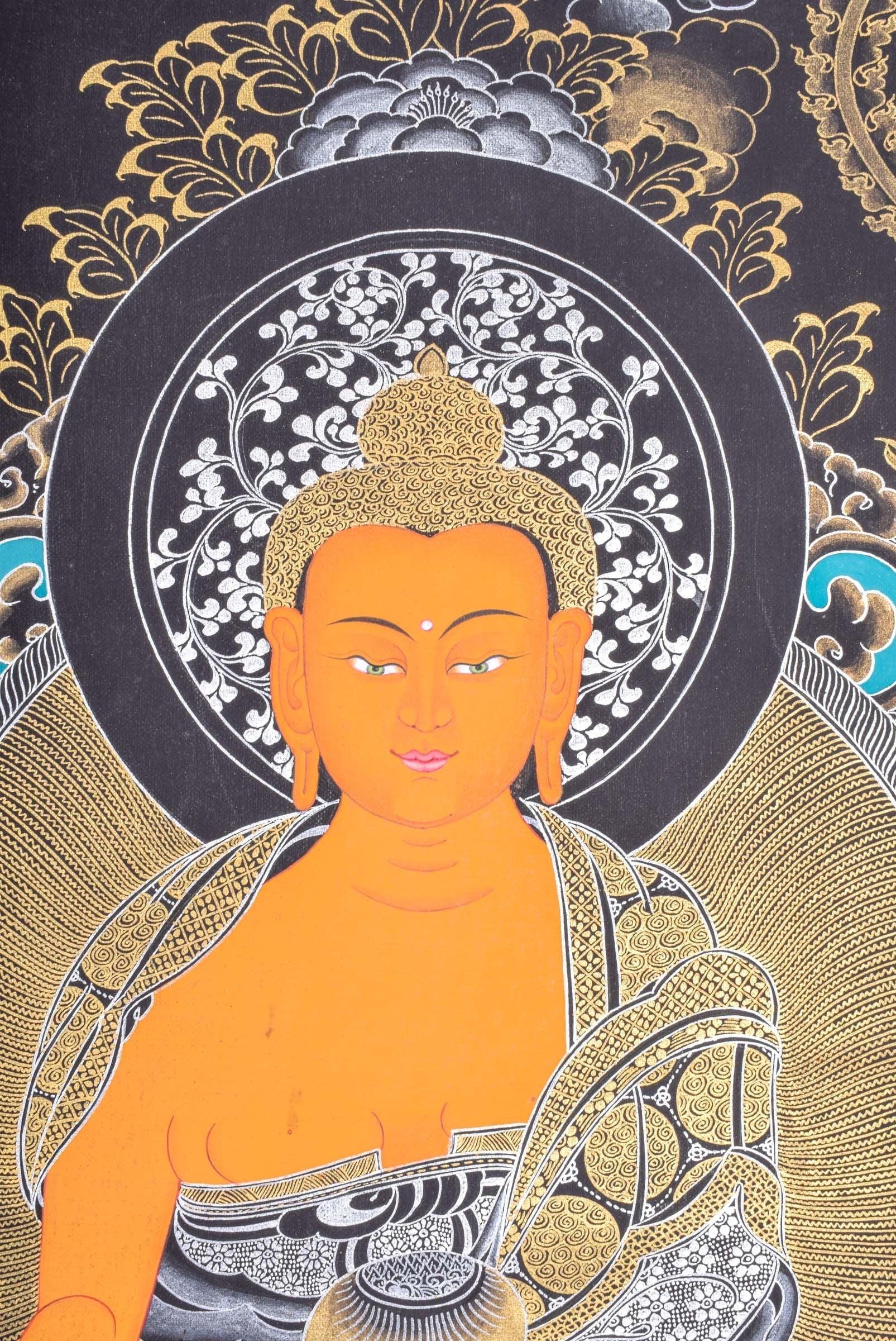 Shakyamuni  Buddha Thangka from Nepal - Himalayas Shop