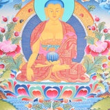Shakyamuni buddha thangka painting for meditational practice and spiritual gift