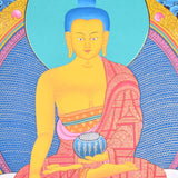 Tibetan Thangka painting of Shakyamuni Buddha - Himalayas Shop
