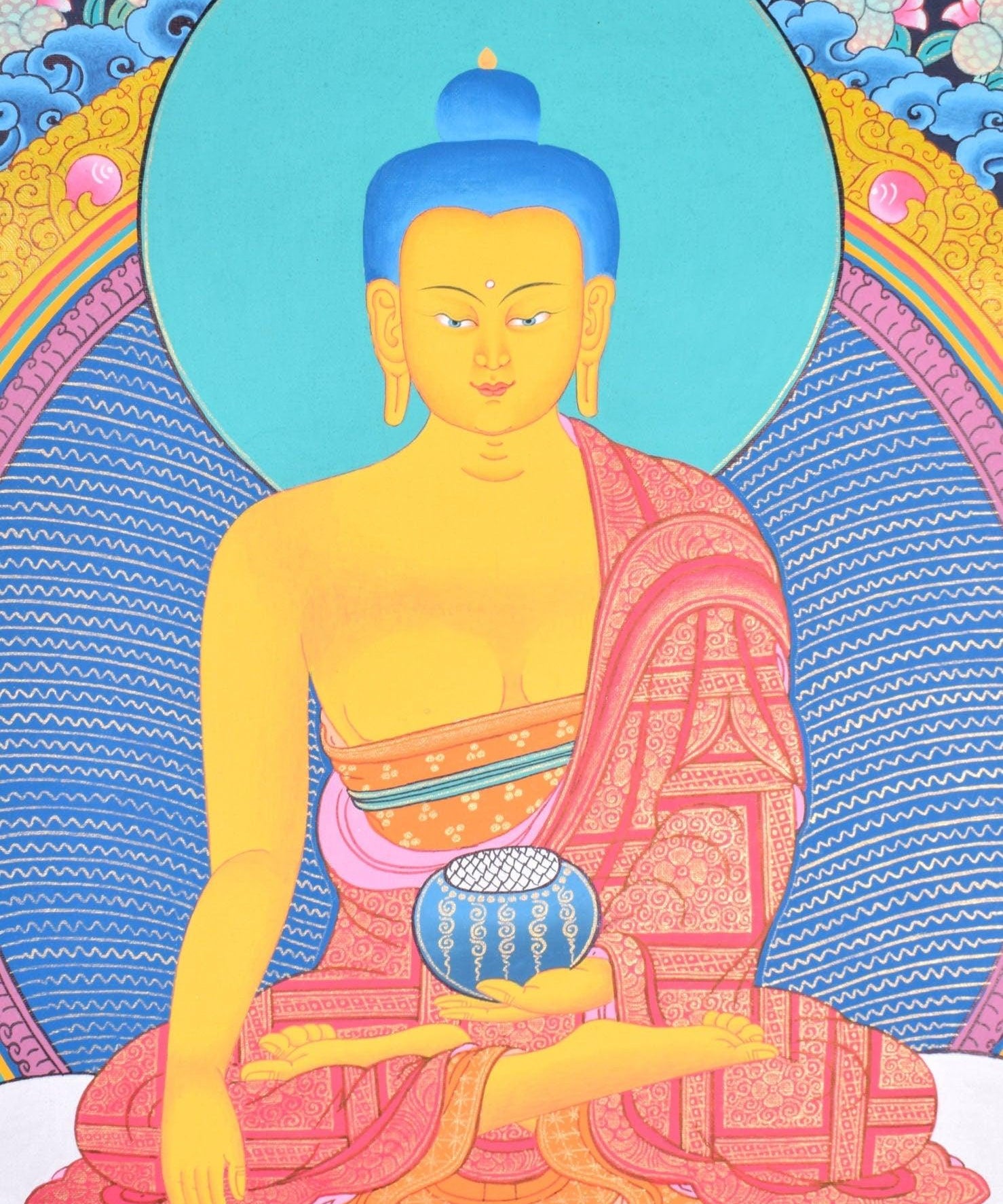 Tibetan Thangka painting of Shakyamuni Buddha - Himalayas Shop