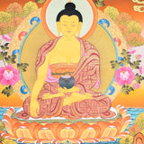 High Quality Shakyamuni Buddha Thangka Art for Meditation and Decoration