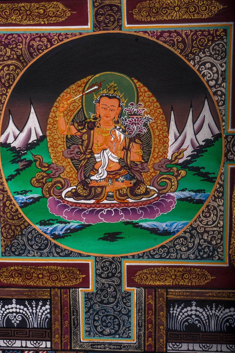 Manjushri Mandala Thangka Art For Meditational Practice and Spiritual Gifts