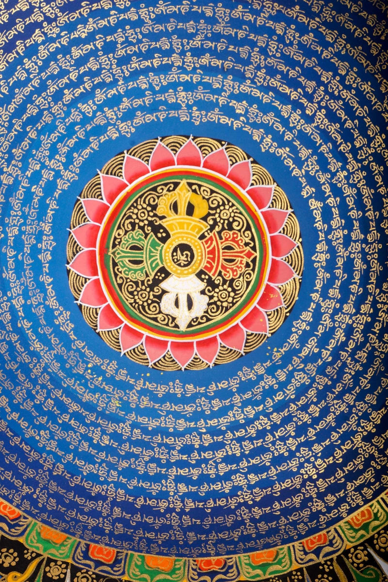 Traditional Mantra Mandala Thangka Art from Nepal