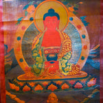 Antique Amitabha buddha thangka painting