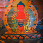 Antique Amitabha buddha thangka painting