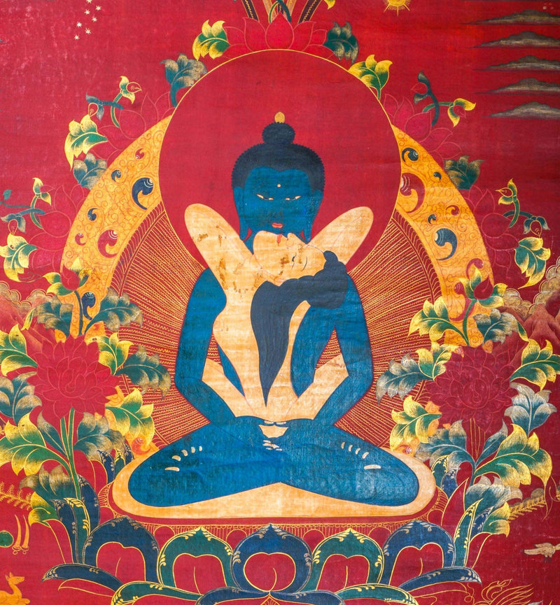 Buddha Shakti Thangka Art for Mediational Practice and Spiritual gifts