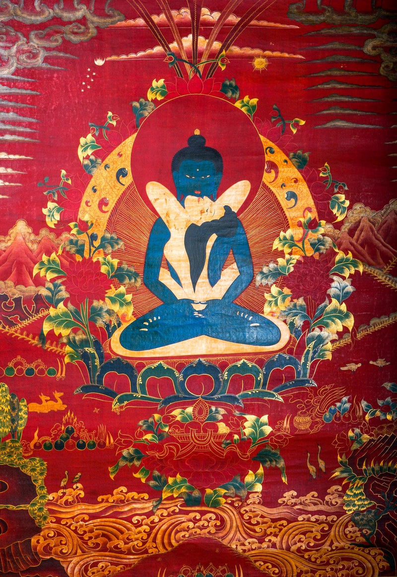 Buddha Shakti Thangka Art for Mediational Practice and Spiritual gifts