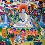 Hand painted Milarepa Thangka Painting for Spiritual gift and chakra cleansing 
