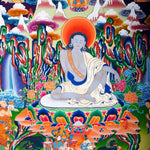 Hand painted Milarepa Thangka Painting for Spiritual gift and chakra cleansing 