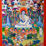 Hand painted Milarepa Thangka Painting for Spiritual gift and chakra cleansing 