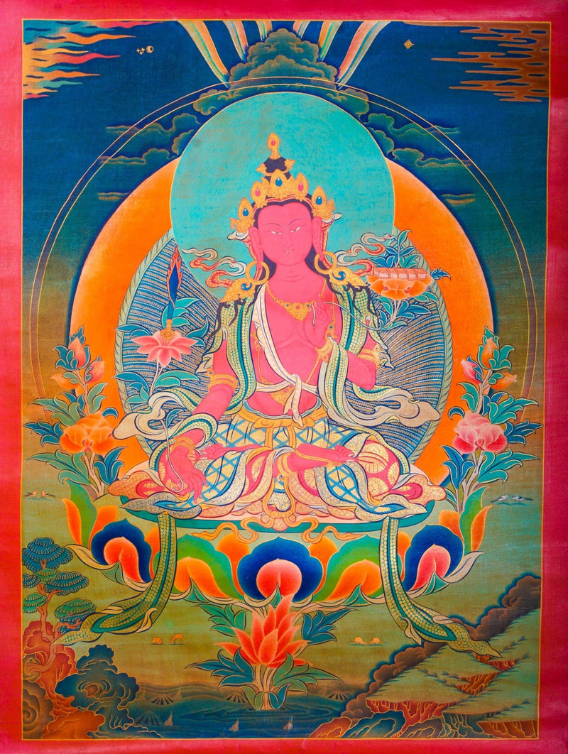 Tibetan Style Manjushri Thangka 