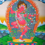 Handmade Kurkulla Thangka Painting for Meditation Practice