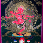 Handmade Kurkulla Thangka Painting for Meditation Practice