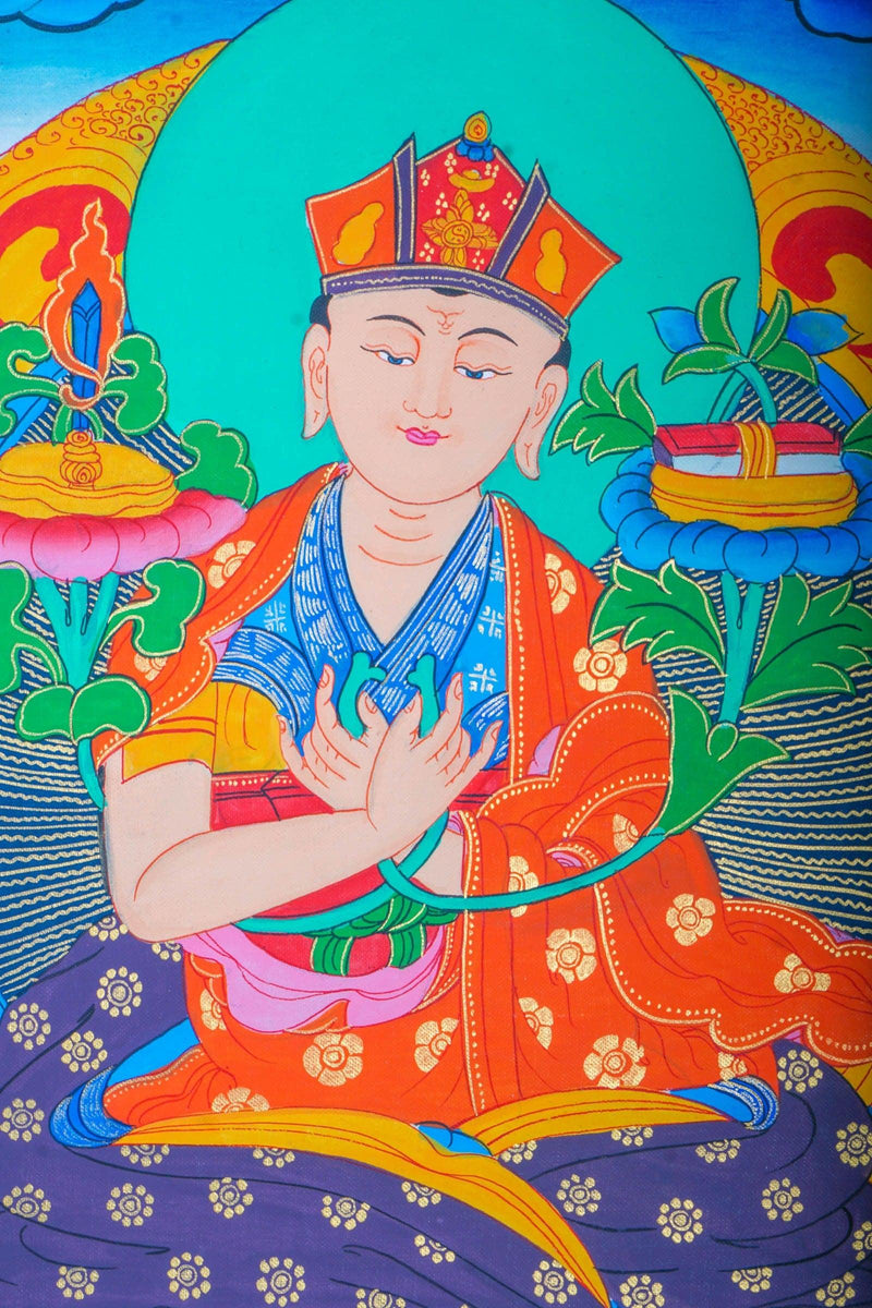 Karmapa handmade thangka art for home décor and mediational practice