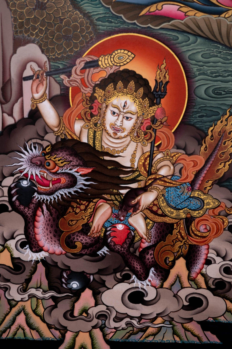 Zambala Thangka Art For Meditational Practice and Spiritual Gifts