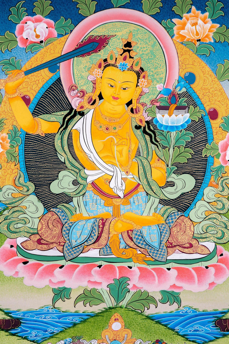 Authentic Manjushri Arts - 5 Manjushri thangka