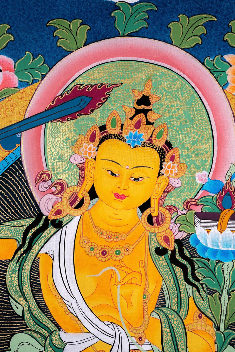 Authentic Manjushri Arts - 5 Manjushri thangka