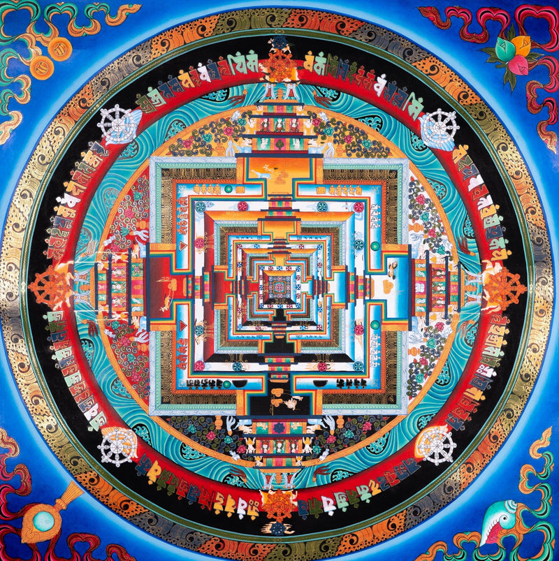 Kalchakra Mandala Thangka Art For home decor and and Wall hanging 
