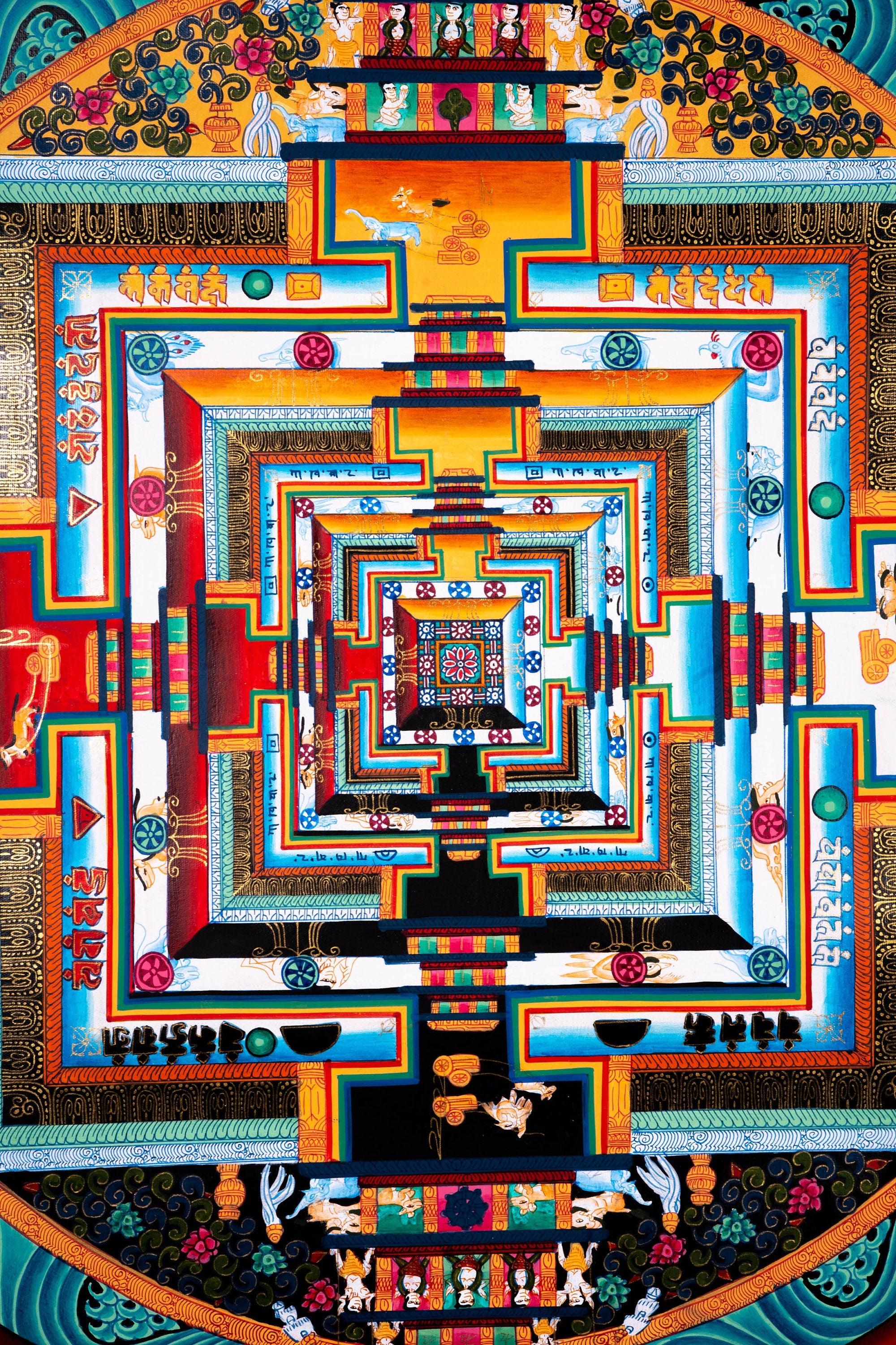 Kalchakra Mandala Thangka Art For home decor and and Wall hanging 