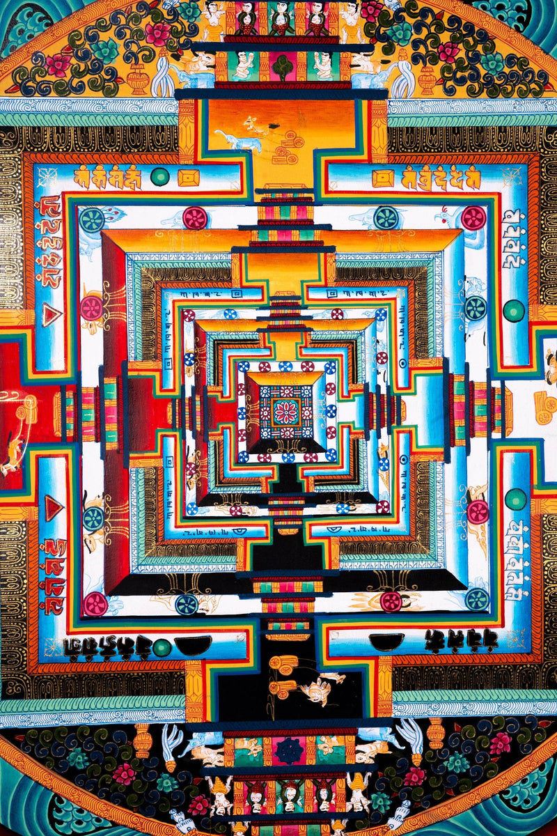 Kalchakra Mandala Thangka Art For home decor and and Wall hanging 