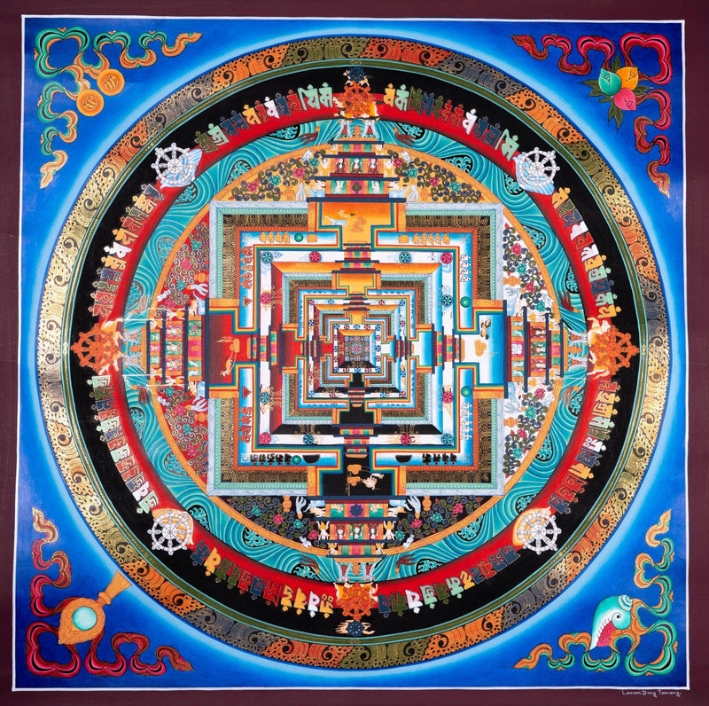 Kalchakra Mandala Thangka Art For home decor and and Wall hanging 
