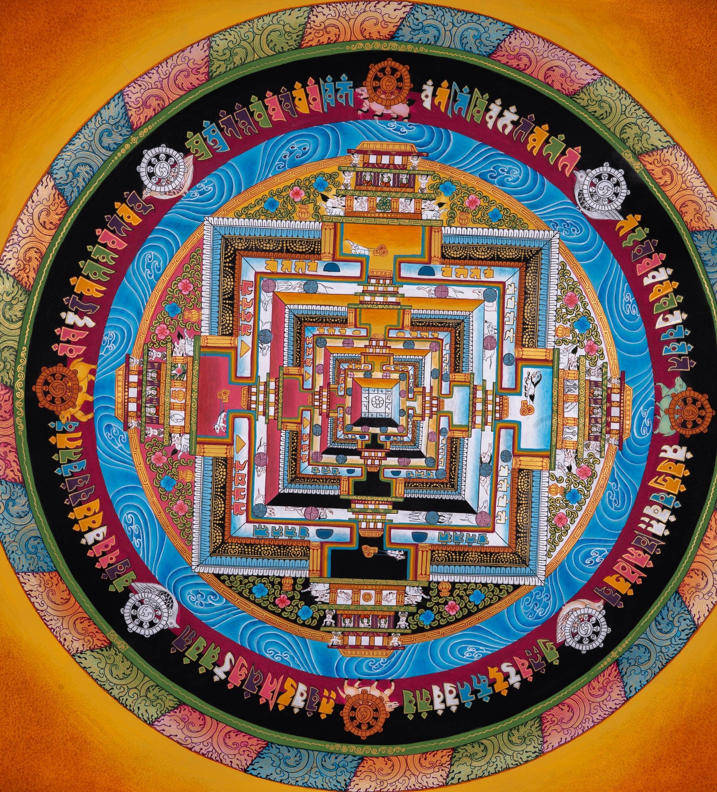 Wall hanging Kalchakra Mandala Art For home decor and and Wall hanging 