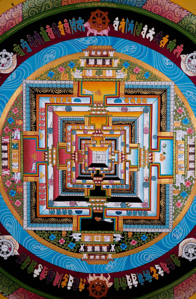 Kalchakra Mandala Thangka Art For Meditational Practice and Spiritual Gifts