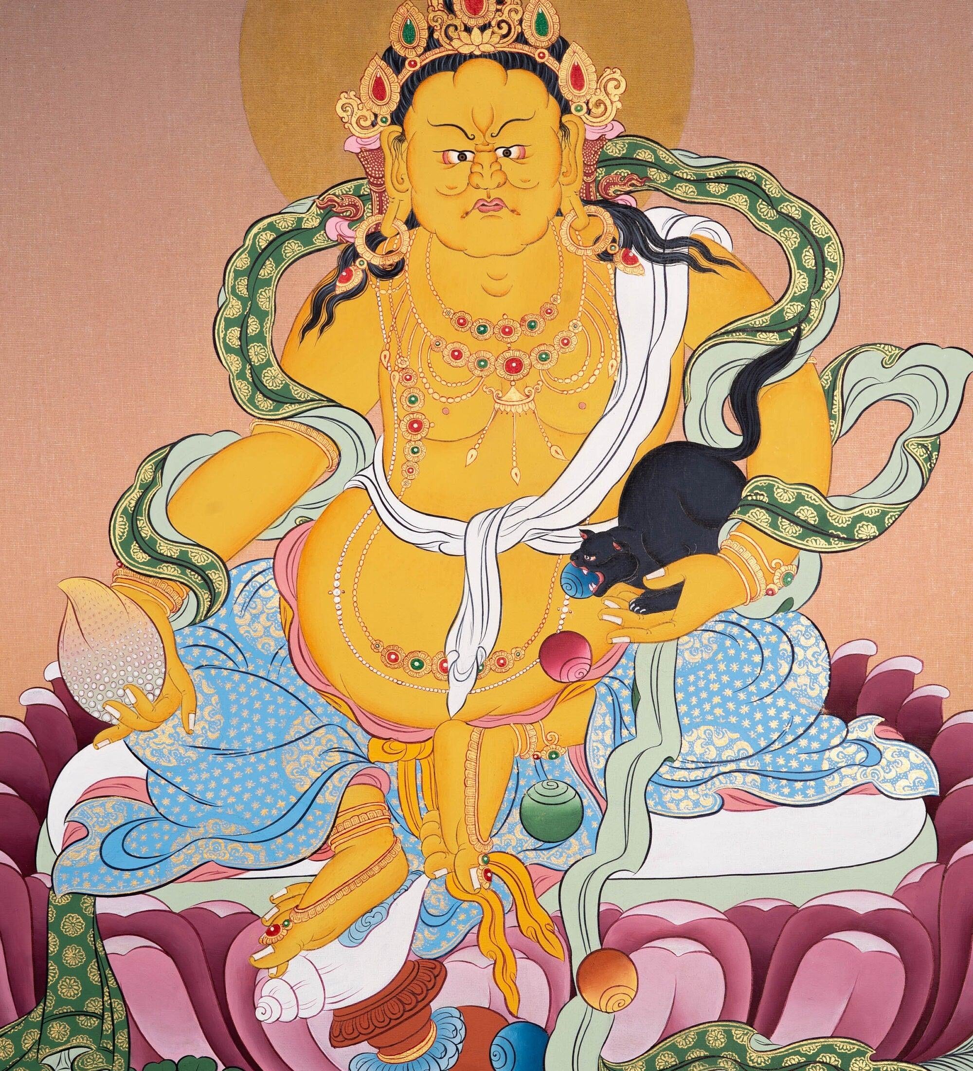 High quality Kuber Thangka on canvas
