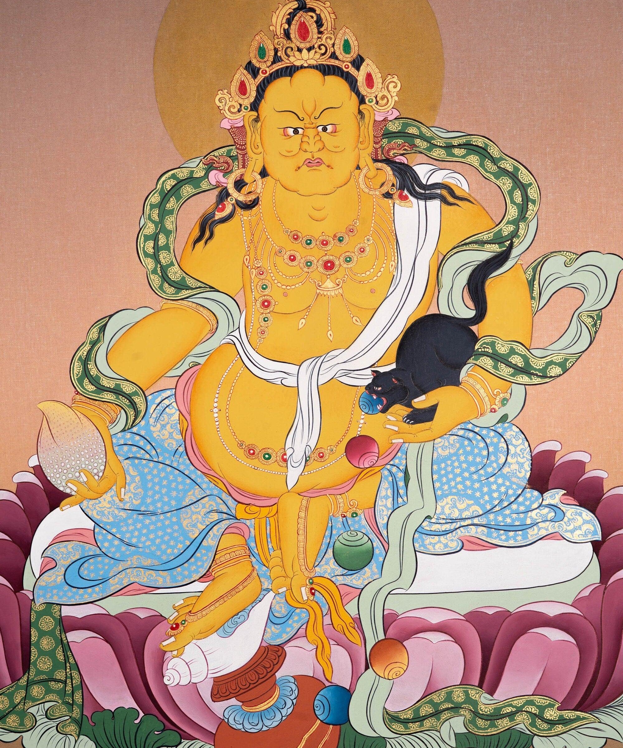 High quality Kuber Thangka on canvas