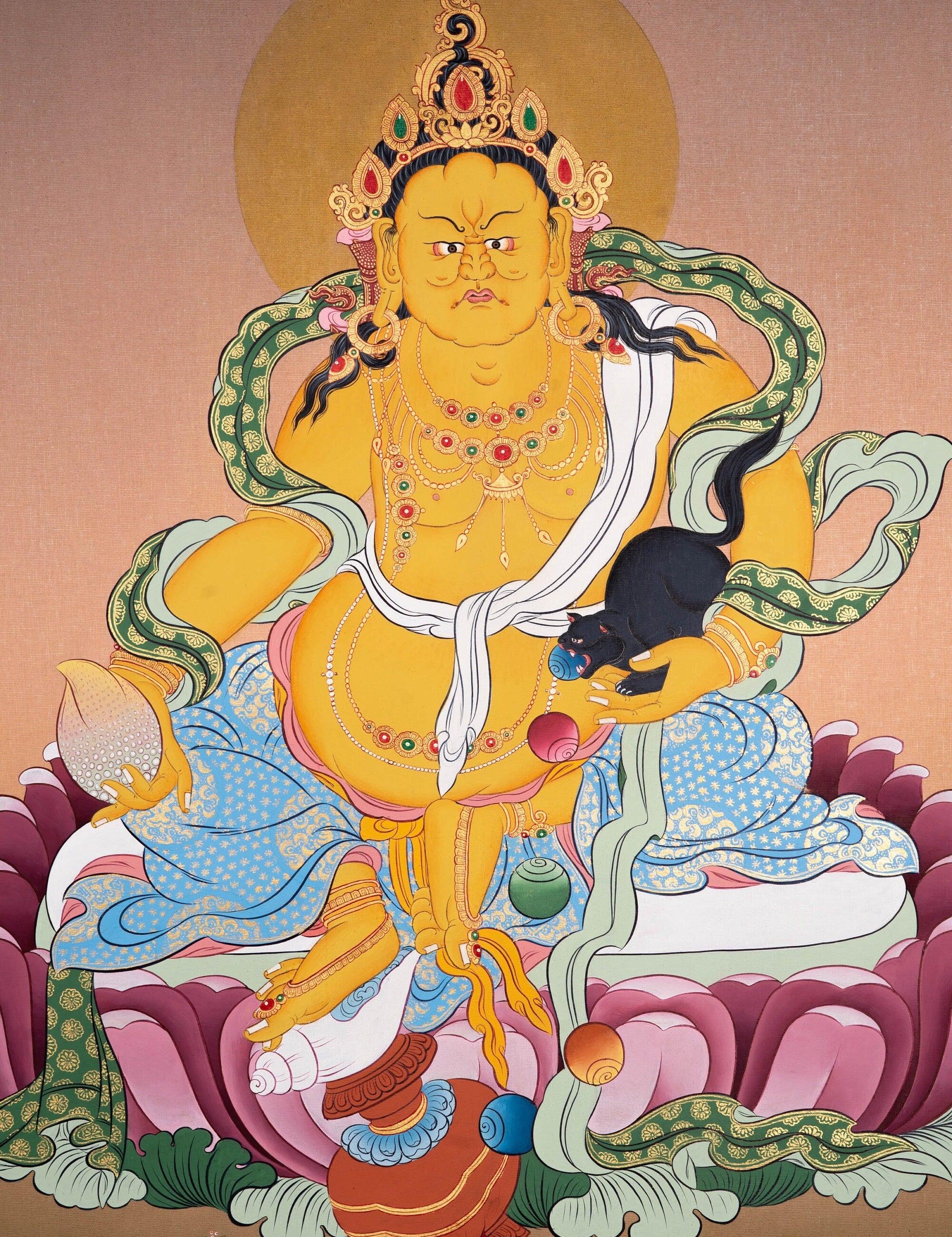 High quality Kuber Thangka on canvas
